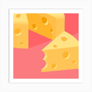 Cheese Wheel Square Art Print