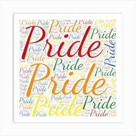 Pride Word Cloud Art Print