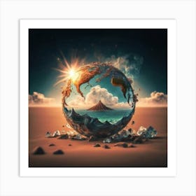 Earth In The Sand Art Print