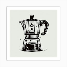 Coffee Maker Illustration Art Print