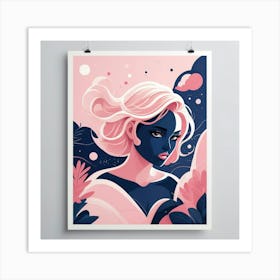 Default Pink Navy Art Print 1 Art Print