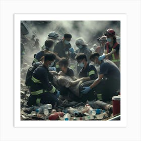 Hong Kong Earthquake Art Print