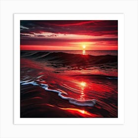 Sunset On The Beach 662 Art Print