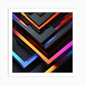 Neon lights Colorful Art Print