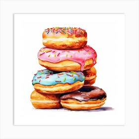 Five Donuts Art Print