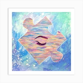 Jigsaw Puzzle eye Art Print