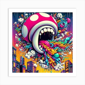 Mushroom City 1 Art Print