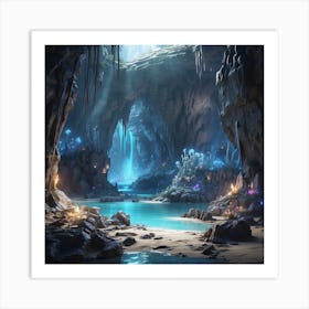 Fantasy Cave 1 Art Print
