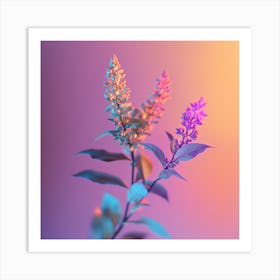 Iridescent Flowers Art Print