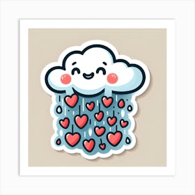 Kawaii Cloud Art Print