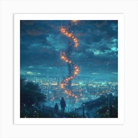 Dna Tower Art Print