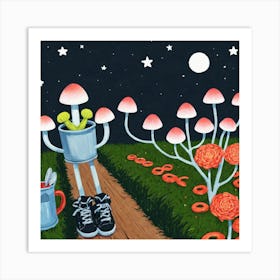 Mushroom Garden 4 Poster