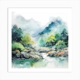 Dreamy Watercolour Mirage Art Print