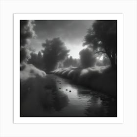 Black And White Painting 3 Art Print