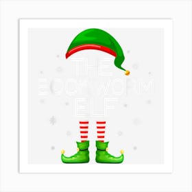 The Bookworm Elf Funny Group Matching Christmas Pajamas Art Print