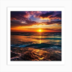 Sunset Over The Ocean 109 Art Print