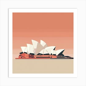 A Sydney Opera House In Sydney Minimal Illustrat 1719930362 1 Art Print