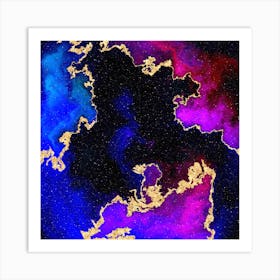 100 Nebulas in Space with Stars Abstract n.097 Art Print
