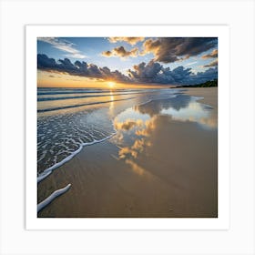 Sunrise At The Beach Art Print