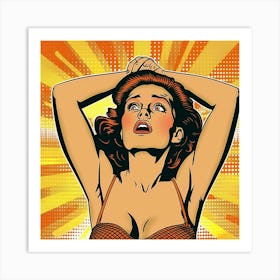 Pop Retro Woman Art Print