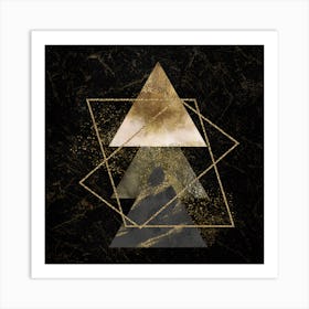 Gold Triangles Art Print