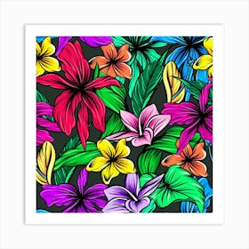 Hibiscus Flower Plant Tropical 2 Art Print