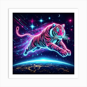 Neon Tiger 8 Art Print