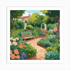 Garden Path 6 Art Print