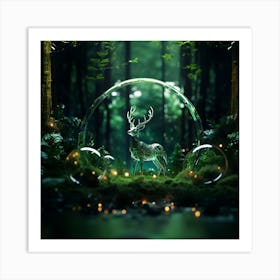 Glass Deer Art Print