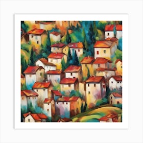 Tuscan Village Art Print