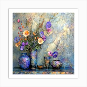 Flowers In Vases Art Print