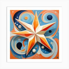 Abstract modernist starfish Art Print