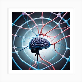 Brain In A Net Art Print