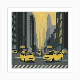 New York City Taxis 1 Art Print