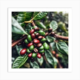 Coffee Beans On A Tree 30 Art Print