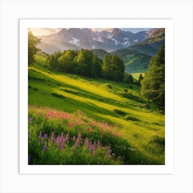 Alps - Charming nature - the beauty of nature Art Print