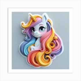 3d Unicorn 1 Art Print