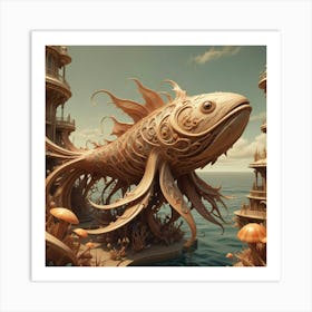 Fish In The Water Art Print