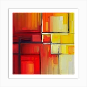 Abstract Squares Art Print