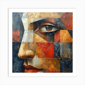 Abstract Of A Woman'S Face 4 Art Print