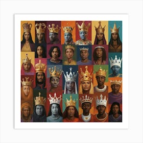 Abstract Kings And Queens Art Print 0 1 Art Print