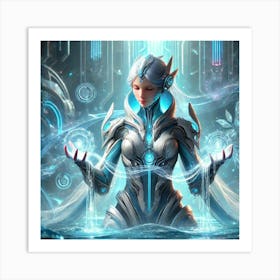 Grand Priestess Serina Aqua Mend Scifi Art Print