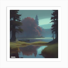 Lake In The Woods 13 Art Print