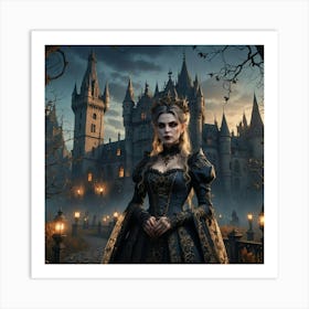 Woman In A Castle Art Print