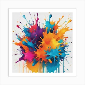 Colorful Paint Splash 5 Art Print