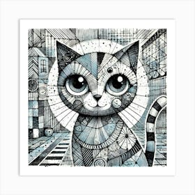 Mica Alley City Cat Art Print