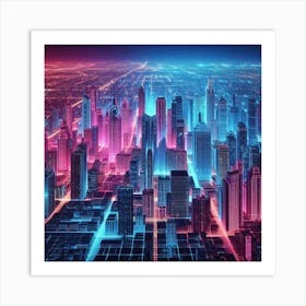 Futuristic Cityscape 37 Art Print