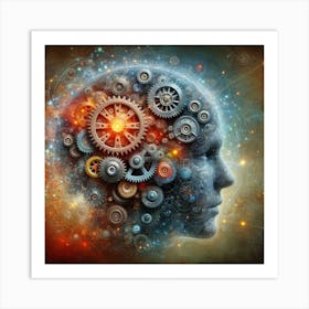 Head Full Of Gears Art Print