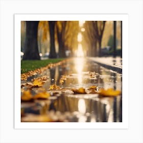 Golden Sunlight on Sycamore Avenue Art Print