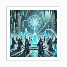 Hydromancer Priests Icebound Order Art Print